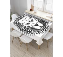 Прямоугольная скатерть JOYARTY Агрессивный питбуль из сатена tc_72556_120x145