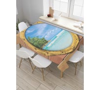 Прямоугольная скатерть JOYARTY Берег близко из сатена tc_6529_120x145