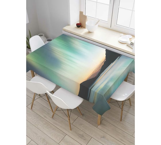 Прямоугольная скатерть JOYARTY Белая ночь в швеции из сатена tc_6632_120x145 1