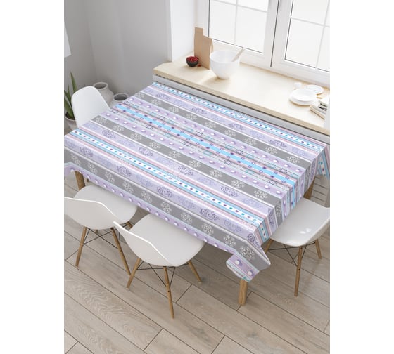 Прямоугольная скатерть JOYARTY Волнообразные полосы из сатена tc_31194_120x145 1