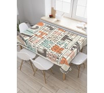 Прямоугольная скатерть JOYARTY Буквы и символы из сатена tc_2919_120x145