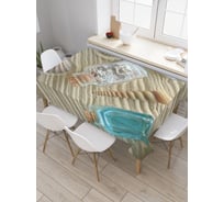 Прямоугольная скатерть JOYARTY Бутылки с секретами из сатена tc_20849_120x145