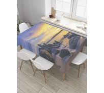 Прямоугольная скатерть JOYARTY Валуны на песке из сатена tc_28409_120x145