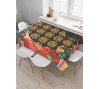 Прямоугольная скатерть JOYARTY Аппликационные круги из сатена tc_30949_120x145
