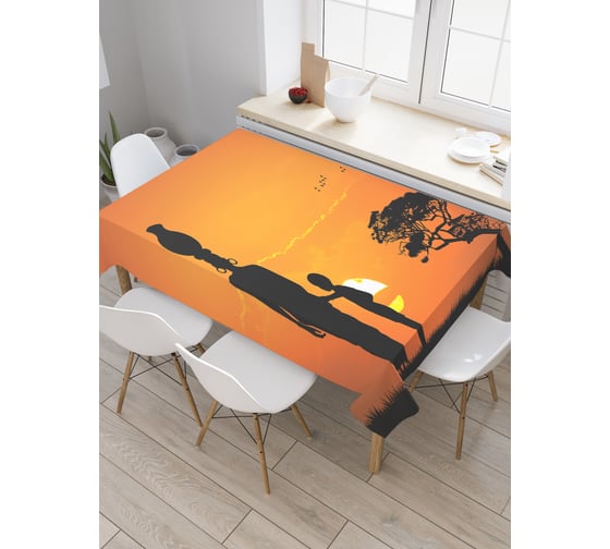 Прямоугольная скатерть JOYARTY Африканская мама из сатена tc_23278_120x145 1