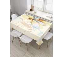Прямоугольная скатерть JOYARTY Акварельная стрекоза из сатена tc_35200_120x145