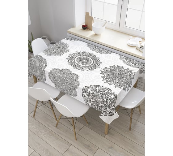 Прямоугольная скатерть JOYARTY Виды мандалы из сатена tc_33073_120x145 1