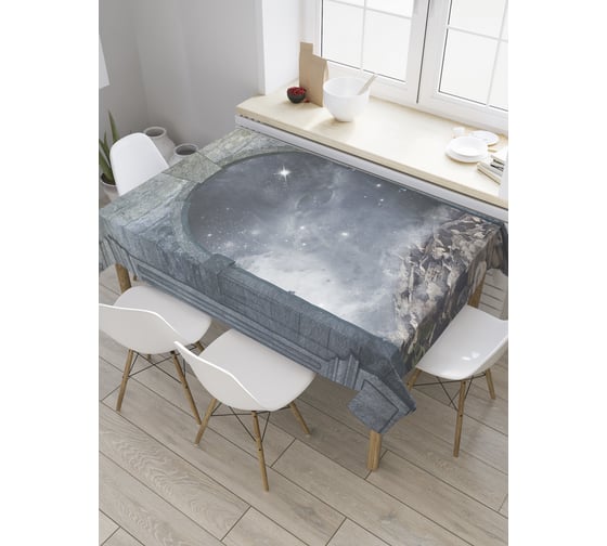 Прямоугольная скатерть JOYARTY Арка в ночи из сатена tc_32817_120x145 1