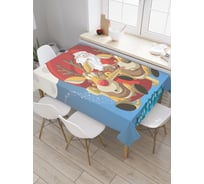 Прямоугольная скатерть JOYARTY Взволнованный санта из сатена tc_20044_120x145