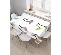 Прямоугольная скатерть JOYARTY Веселые ножки из сатена tc_31422_120x145