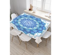 Прямоугольная скатерть JOYARTY Вишудха чакра из сатена tc_18761_120x145