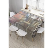 Прямоугольная скатерть JOYARTY Вид из замка из сатена tc_28539_120x145