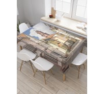 Прямоугольная скатерть JOYARTY Вильнюс старый город из сатена tc_37421_120x145