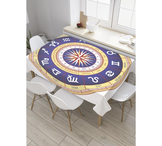 Прямоугольная скатерть JOYARTY Астрологический круг из сатена tc_33742_120x145 1