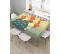 Прямоугольная скатерть JOYARTY Американский флаг винтаж из сатена tc_5259_120x145
