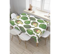 Прямоугольная скатерть JOYARTY Артишоки в разрезе из сатена tc_38891_120x145
