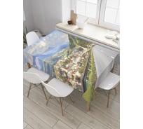 Прямоугольная скатерть JOYARTY Австрийские Альпы из сатена tc_32289_120x145