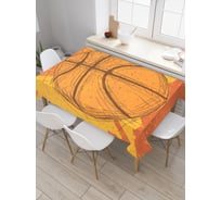 Прямоугольная скатерть JOYARTY Баскетбольный мяч из сатена tc_3519_120x145