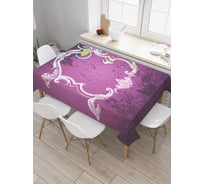 Прямоугольная скатерть JOYARTY Викторианская рамка с радужным цветком из сатена tc_31342_120x145