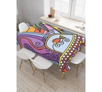 Прямоугольная скатерть JOYARTY Витражное море из сатена tc_30800_120x145