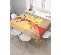 Прямоугольная скатерть JOYARTY Африканская загадка из сатена tc_23234_120x145