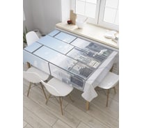 Прямоугольная скатерть JOYARTY Вид с веранды днем из сатена tc_34812_120x145