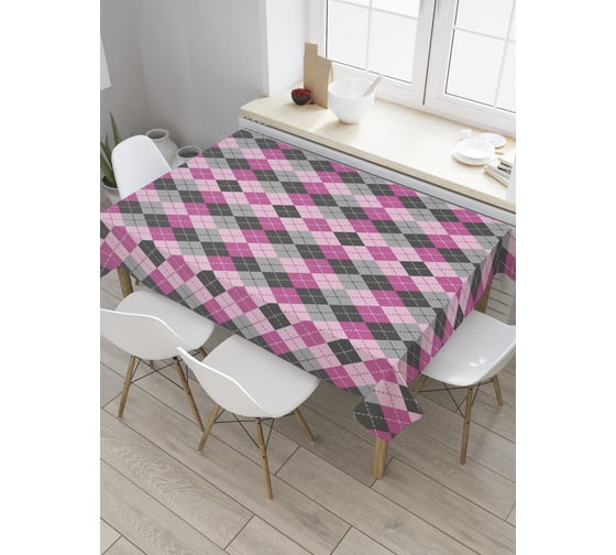 Прямоугольная скатерть JOYARTY Аргайл из сатена tc_31099_120x145 1