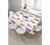 Прямоугольная скатерть JOYARTY Виды мороженого из сатена tc_36307_120x145