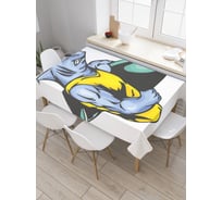Прямоугольная скатерть JOYARTY Акула серфингист из сатена tc_38019_120x145