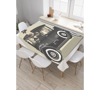 Прямоугольная скатерть JOYARTY Бандиты в машине из сатена tc_30224_120x145
