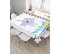 Прямоугольная скатерть JOYARTY Ванна для слоника из сатена tc_9540_120x145