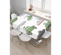Прямоугольная скатерть JOYARTY Боевая техника из сатена tc_20145_120x145