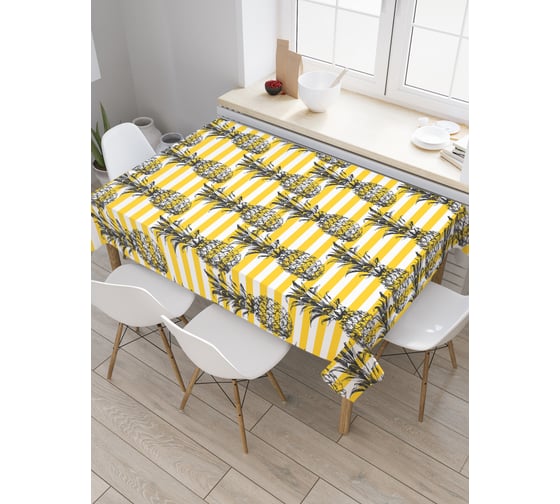 Прямоугольная скатерть JOYARTY Ананасовый рай из сатена tc_47783_120x145 1