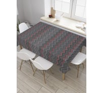 Прямоугольная скатерть JOYARTY Бордовые волны из сатена tc_33470_120x145