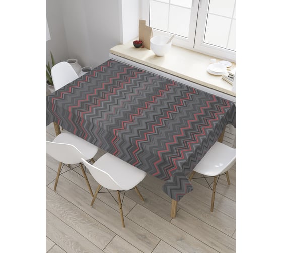 Прямоугольная скатерть JOYARTY Бордовые волны из сатена tc_33470_120x145 1