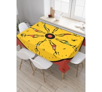 Прямоугольная скатерть JOYARTY Африканский круг из сатена tc_23261_120x145