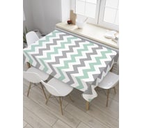 Прямоугольная скатерть JOYARTY Бледные зигзаги из сатена tc_11612_120x145
