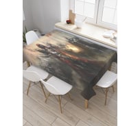 Прямоугольная скатерть JOYARTY Бесстрашное войско из сатена tc_19121_120x145