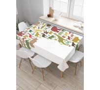 Прямоугольная скатерть JOYARTY Африка из зверей из сатена tc_21733_120x145