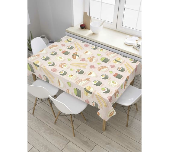 Прямоугольная скатерть JOYARTY Вкус японии из сатена tc_8868_120x145 1