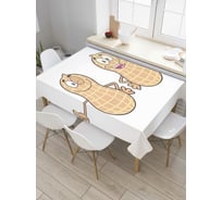 Прямоугольная скатерть JOYARTY Веселый арахис из сатена tc_6830_120x145