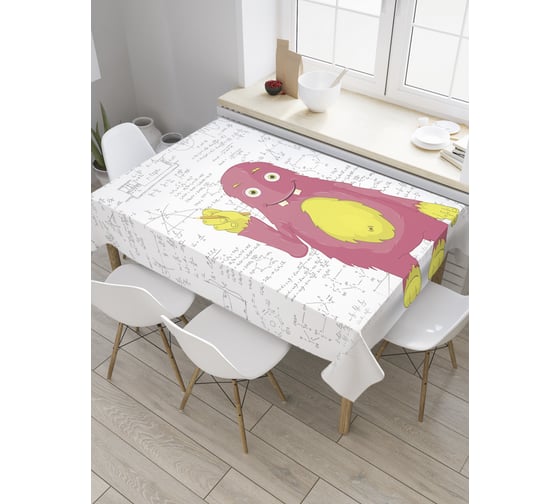 Прямоугольная скатерть JOYARTY Веселый снежный человек из сатена tc_36460_120x145 1