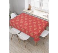 Прямоугольная скатерть JOYARTY Алые цветы из сатена tc_6240_120x145