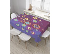 Прямоугольная скатерть JOYARTY Арт диски из сатена tc_28055_120x145