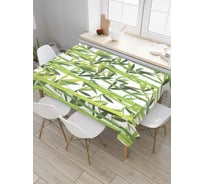 Прямоугольная скатерть JOYARTY Бамбуковые листья из сатена tc_8753_120x145