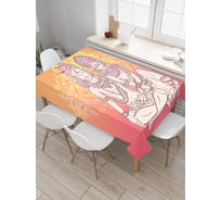 Прямоугольная скатерть JOYARTY Божество в радости из сатена tc_19250_120x145