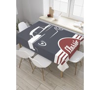 Прямоугольная скатерть JOYARTY Авто классик из сатена tc_28521_120x145