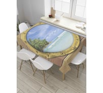 Прямоугольная скатерть JOYARTY Виднеется берег из сатена tc_7896_120x145