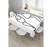 Прямоугольная скатерть JOYARTY Влюбленная пара из сатена tc_31212_120x145