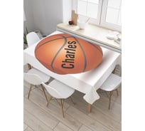Прямоугольная скатерть JOYARTY Баскетбольный мячь Чарльз из сатена tc_3968_120x145